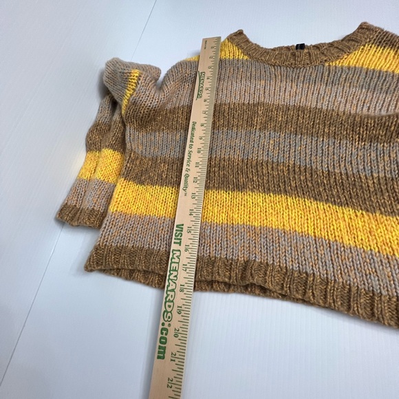 Moon & Madison Sweater L Knit Crewneck Ribbed Chunky Sweatshirt Top Stripe. Sz S - Picture 4 of 7
